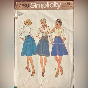 Vntg 70’s Simplicity pattern trio of skirts